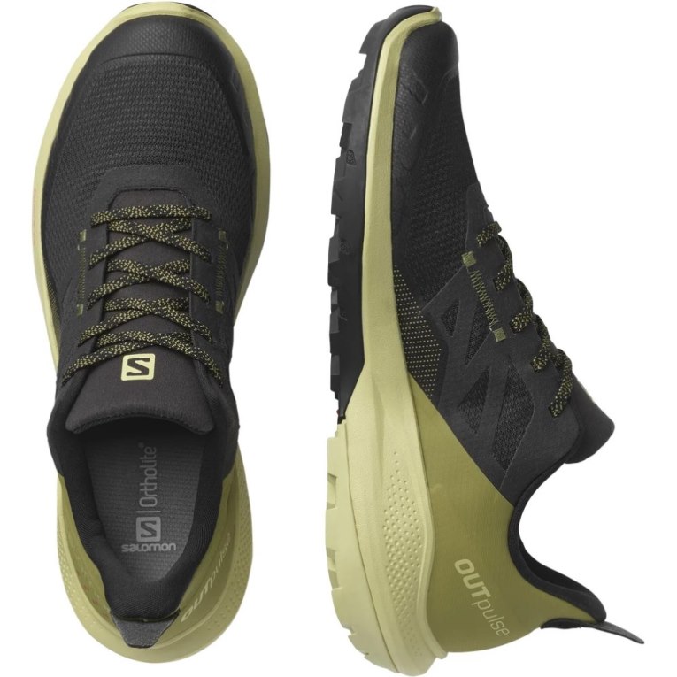 Olive / Black Salomon Outpulse Men's Hiking Shoes | IE AH8934